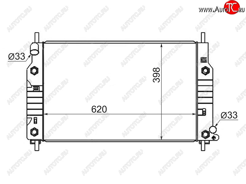 10 399 р. Радиатор двигателя SAT (пластинчатый, АКПП, 1.6 / 1.8 / 2.0) Ford Mondeo Mk1,BNP универсал (1992-1996)  с доставкой в г. Новочеркасск