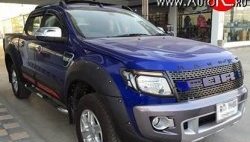 22 299 р. Комплект накладок на колёсные арки Bushwacker Ford Ranger DoubleCab дорестайлинг (2011-2016) (без крепежа, Неокрашенные)  с доставкой в г. Новочеркасск. Увеличить фотографию 4