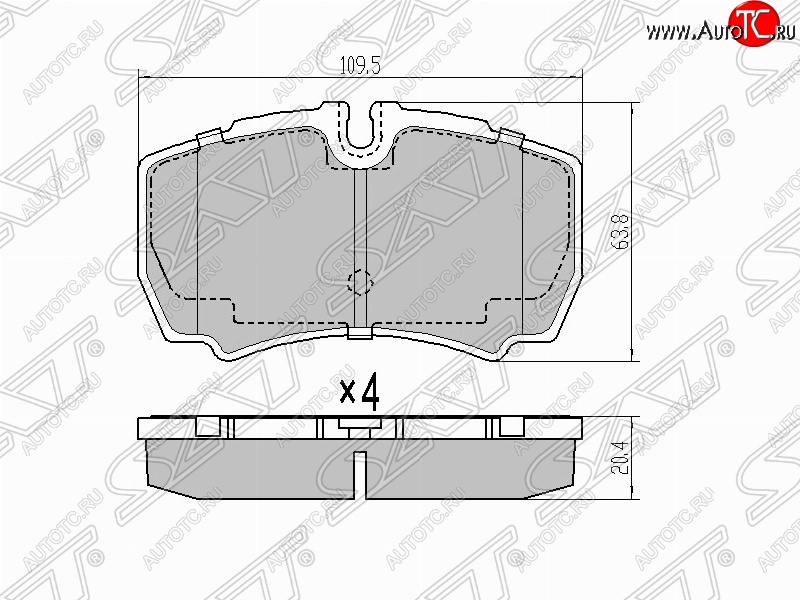 1 279 р. Колодки тормозные задние SAT  Ford Transit (2006-2014) цельнометаллический фургон  с доставкой в г. Новочеркасск