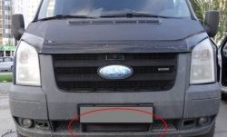 Нижняя защитная сетка на бампер (рестайлинг) Russtal (черная) Ford Transit цельнометаллический фургон (2006-2014)