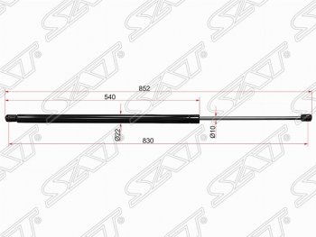 779 р. Газовый упор крышки багажника SAT (LH=RH, для холодных климатических зон)  Ford Transit (2000-2014) цельнометаллический фургон дорестайлинг, цельнометаллический фургон  с доставкой в г. Новочеркасск. Увеличить фотографию 1