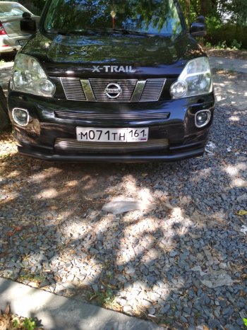 8 299 р. Защита переднего бампера из трубы d76 Slitkoff  Nissan X-trail  2 T31 (2007-2011) дорестайлинг (Цвет: серебристый)  с доставкой в г. Новочеркасск. Увеличить фотографию 2