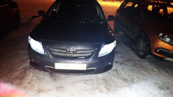 699 р. Комплект ресничек на фары Sport Toyota Corolla E150 седан дорестайлинг (2006-2010) (Неокрашенные)  с доставкой в г. Новочеркасск. Увеличить фотографию 12