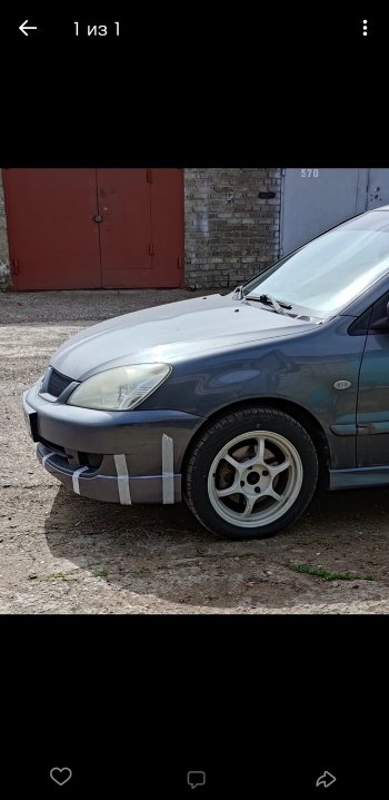 5 749 р. Накладка переднего бампера Sport 2.0  Mitsubishi Lancer  9 (2005-2009) 2-ой рестайлинг седан, 2-ой рестайлинг универсал (Неокрашенная)  с доставкой в г. Новочеркасск. Увеличить фотографию 2