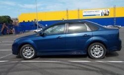 4 199 р. Пороги накладки FT Ford Focus 2 седан рестайлинг (2007-2011) (Неокрашенные)  с доставкой в г. Новочеркасск. Увеличить фотографию 4