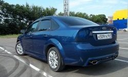 4 199 р. Пороги накладки FT Ford Focus 2 седан рестайлинг (2007-2011) (Неокрашенные)  с доставкой в г. Новочеркасск. Увеличить фотографию 3