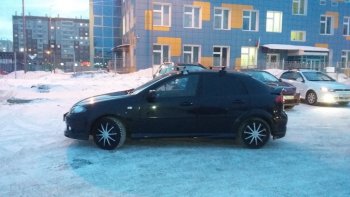 2 569 р. Пороги накладки Атланта  Chevrolet Lacetti  хэтчбек (2002-2013) (Неокрашенные)  с доставкой в г. Новочеркасск. Увеличить фотографию 2