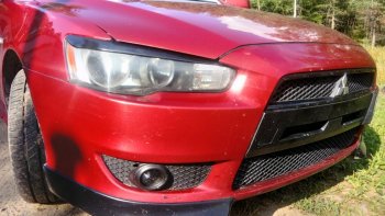 579 р. Реснички на фары Style Mitsubishi Lancer 10 седан дорестайлинг (2007-2010) (Неокрашенные)  с доставкой в г. Новочеркасск. Увеличить фотографию 5