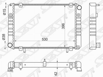 6 599 р. Радиатор двигателя SAT (трубчатый, МКПП, без кондиционера)  ГАЗ Баргузин (2217 автобус), ГАЗель (3302,  2705,  3221,  3221,Бизнес,  2705,Бизнес,  3302,Бизнес), Соболь (2752,  2310,  2217 автобус,  2217 Бизнес автобус,  2752,Бизнес,  2310,Бизнес)  с доставкой в г. Новочеркасск. Увеличить фотографию 1