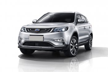 11 599 р. Защита переднего бампера Slitkoff (d57 мм)  Geely Atlas  NL3 (2016-2022) (Нержавейка, Полированная)  с доставкой в г. Новочеркасск. Увеличить фотографию 2