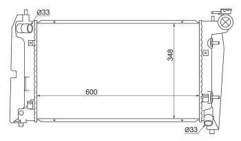4 299 р. Радиатор двигателя SAT (трубчатый) Toyota Allex E12# рестайлинг (2002-2004)  с доставкой в г. Новочеркасск. Увеличить фотографию 1
