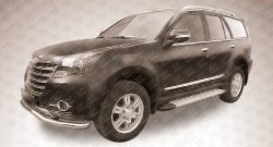 14 999 р. Алюминиевые пороги Slitkoff Optima Silver Great Wall Hover H3  рестайлинг (2014-2016)  с доставкой в г. Новочеркасск. Увеличить фотографию 2