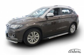 Порожки для ног Arbori Luxe Black Haval H2 (2014-2021)