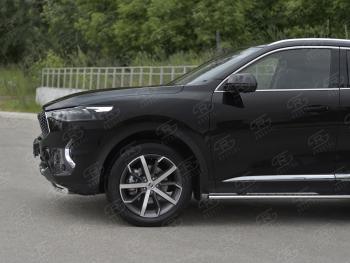 9 849 р. Защита переднего бампера (Ø42 мм, нержавейка, 4WD) SLITKOFF  Haval F7x (2019-2022)  дорестайлинг  с доставкой в г. Новочеркасск. Увеличить фотографию 4