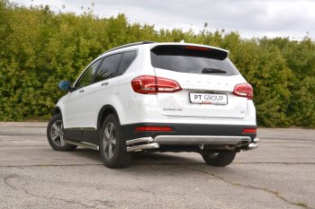 25 999 р. Защита порогов из трубы Ø63 Petroil Tuning Haval H6 (2013-2020) (Нержавеющая полированная сталь)  с доставкой в г. Новочеркасск. Увеличить фотографию 2