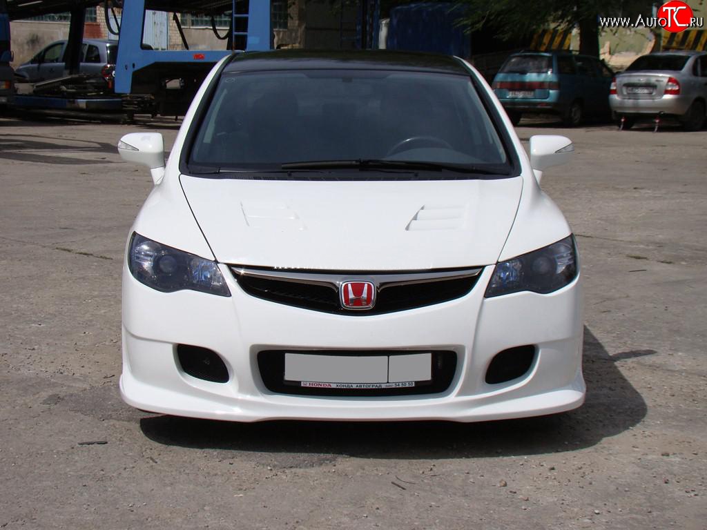 18 999 р. Передний бампер INGS Extreem Honda Civic FD седан дорестайлинг (2005-2008) (Неокрашенный)  с доставкой в г. Новочеркасск