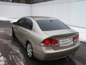 3 399 р. Лип спойлер АВТОКРАТ  Honda Civic  FD (2005-2011) седан дорестайлинг, седан рестайлинг (Неокрашенный)  с доставкой в г. Новочеркасск. Увеличить фотографию 1