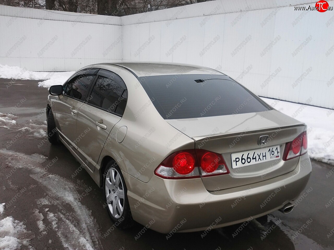 3 399 р. Лип спойлер АВТОКРАТ  Honda Civic  FD (2005-2011) седан дорестайлинг, седан рестайлинг (Неокрашенный)  с доставкой в г. Новочеркасск