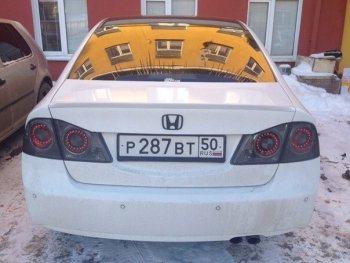 3 399 р. Лип спойлер АВТОКРАТ  Honda Civic  FD (2005-2011) седан дорестайлинг, седан рестайлинг (Неокрашенный)  с доставкой в г. Новочеркасск. Увеличить фотографию 2