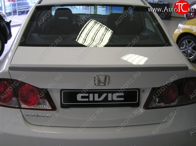 4 149 р. Лип спойлер CT Honda Civic FD седан дорестайлинг (2005-2008) (Неокрашенный)  с доставкой в г. Новочеркасск