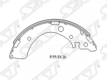 1 399 р. Колодки тормозные задние SAT  Honda Civic ( EJ,EK,EM,  EP,  EU) - HR-V  GH1,GH2  с доставкой в г. Новочеркасск. Увеличить фотографию 1