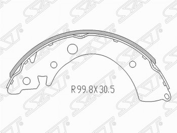 1 329 р. Колодки тормозные задние SAT  Honda Civic  FK,FN - Jazz  с доставкой в г. Новочеркасск. Увеличить фотографию 1