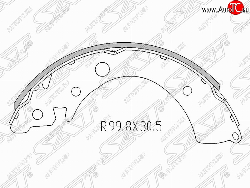 1 329 р. Колодки тормозные задние SAT  Honda Civic  FK,FN - Jazz  с доставкой в г. Новочеркасск