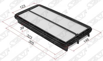 359 р. Фильтр воздушный двигателя SAT (3.0/3.5)  Honda Accord ( CL,  CM) - Inspire  4  с доставкой в г. Новочеркасск. Увеличить фотографию 1
