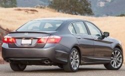 3 499 р. Лип спойлер Сабля Honda Accord CR седан дорестайлинг (2013-2016) (Неокрашенный)  с доставкой в г. Новочеркасск. Увеличить фотографию 2