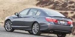 3 499 р. Лип спойлер Сабля Honda Accord CR седан дорестайлинг (2013-2016) (Неокрашенный)  с доставкой в г. Новочеркасск. Увеличить фотографию 3