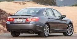 3 499 р. Лип спойлер Сабля Honda Accord CR седан дорестайлинг (2013-2016) (Неокрашенный)  с доставкой в г. Новочеркасск. Увеличить фотографию 4