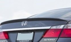 3 499 р. Лип спойлер Сабля Honda Accord CR седан дорестайлинг (2013-2016) (Неокрашенный)  с доставкой в г. Новочеркасск. Увеличить фотографию 5