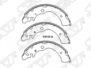 Колодки тормозные задние SAT Honda (Хонда) CR-V (СР-В)  RD1,RD2,RD3 (1995-2001) RD1,RD2,RD3  дорестайлинг, рестайлинг