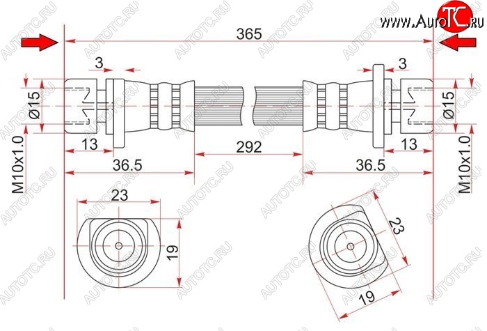 499 р. Тормозной шланг задний SAT (левый)  Honda Airwave  1 GJ - partner  с доставкой в г. Новочеркасск