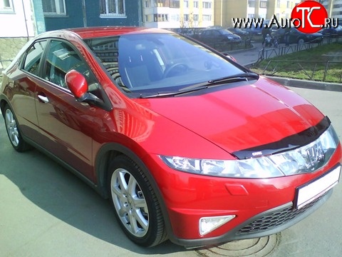 2 069 р. Дефлектор капота NovLine Honda Civic FK,FN хэтчбэк 5 дв. дорестайлинг (2005-2008)  с доставкой в г. Новочеркасск