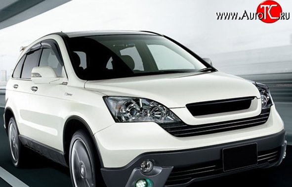 2 399 р. Решётка радиатора M-VRS Honda CR-V RE1,RE2,RE3,RE4,RE5,RE7 дорестайлинг (2007-2010) (Неокрашенная)  с доставкой в г. Новочеркасск