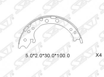 1 759 р. Колодки ручного тормоза SAT  Honda CR-V  RE1,RE2,RE3,RE4,RE5,RE7 (2007-2012) дорестайлинг, рестайлинг  с доставкой в г. Новочеркасск. Увеличить фотографию 1