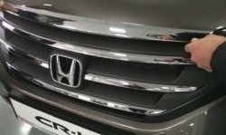 2 999 р. Накладка на капот СТ Honda CR-V RM1,RM3,RM4 дорестайлинг (2012-2015)  с доставкой в г. Новочеркасск. Увеличить фотографию 2