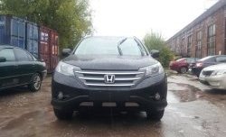 2 059 р. Сетка на бампер (2.4) Russtal (хром) Honda CR-V RM1,RM3,RM4 дорестайлинг (2012-2015)  с доставкой в г. Новочеркасск. Увеличить фотографию 3