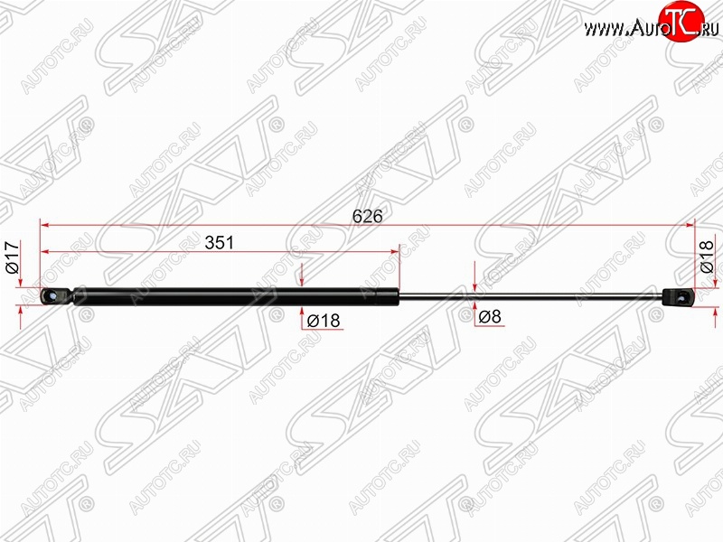 859 р. Газовый упор крышки багажника SAT  Honda CR-V  RM1,RM3,RM4 (2012-2018) дорестайлинг, рестайлинг  с доставкой в г. Новочеркасск