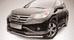 10 299 р. Одинарная защита переднего бампера из трубы диаметром 57 мм Slitkoff  Honda CR-V  RM1,RM3,RM4 (2012-2015) дорестайлинг (Нержавейка, Полированная)  с доставкой в г. Новочеркасск. Увеличить фотографию 1