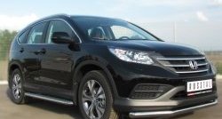 13 399 р. Одинарная защита переднего бампера диаметром 63 мм SLITKOFF  Honda CR-V  RM1,RM3,RM4 (2012-2015) дорестайлинг  с доставкой в г. Новочеркасск. Увеличить фотографию 4