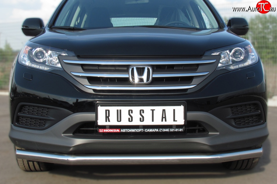 13 399 р. Одинарная защита переднего бампера диаметром 63 мм SLITKOFF  Honda CR-V  RM1,RM3,RM4 (2012-2015) дорестайлинг  с доставкой в г. Новочеркасск