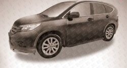 14 999 р. Алюминиевые пороги Slitkoff Optima Black Honda CR-V RM1,RM3,RM4 дорестайлинг (2012-2015)  с доставкой в г. Новочеркасск. Увеличить фотографию 2