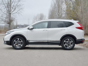 21 699 р. Широкая защита порогов с листом SLITKOFF  Honda CR-V  RW,RT (2016-2020) дорестайлинг  с доставкой в г. Новочеркасск. Увеличить фотографию 2