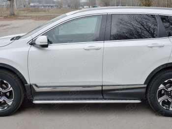 20 499 р. Широкая защита порогов SLITKOFF v2  Honda CR-V  RW,RT (2016-2020) дорестайлинг  с доставкой в г. Новочеркасск. Увеличить фотографию 2