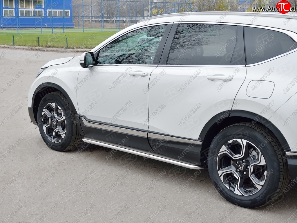 30 999 р. Широкая защита порогов SLITKOFF v3  Honda CR-V  RW,RT (2016-2020) дорестайлинг  с доставкой в г. Новочеркасск