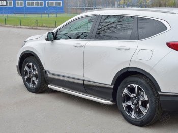 38 999 р. Широкая защита порогов из трубы диаметром 63 мм SLITKOFF v3  Honda CR-V  RW,RT (2016-2020) дорестайлинг  с доставкой в г. Новочеркасск. Увеличить фотографию 3