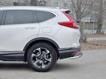 17 799 р. Защита заднего бампера (Ø63 и 42, дуги, нержавейка) SLITKOFF Honda CR-V RW,RT дорестайлинг (2016-2020)  с доставкой в г. Новочеркасск. Увеличить фотографию 4