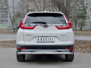 14 999 р. Защита заднего бампера (Ø63 мм, нержавейка) SLITKOFF Honda CR-V RW,RT дорестайлинг (2016-2020)  с доставкой в г. Новочеркасск. Увеличить фотографию 2